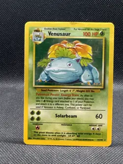 Venusaur 015/102 Base Set Holo MP Pokemon TCG - Image 1