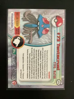 1999 Topps Pokemon Card - TV Animation Edition - #73 Tentacruel - Black Logo - Image 2
