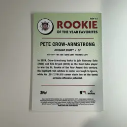 Pete Crow-Armstrong 2024 Bowman Chrome ROY Mojo RC Chicago Cubs #ROY-13 - Image 2