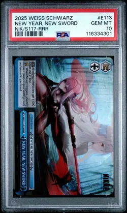 2025 Weiss Schwarz Goddess of Victory Nikke New Year New Sword RRR E113 PSA 10 - Image 1