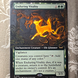 Enduring Vitality Duskmourn: House of Horror #0381 Rare Foil Full Art Green - Image 1