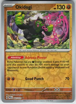 Pokemon Okidogi 057/131 SV: Prismatic Evolutions NM Reverse Holo card - Image 1