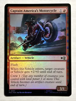 Captain America's Motorcycle Commander: Marvel Super Heroes Foil - Image 1
