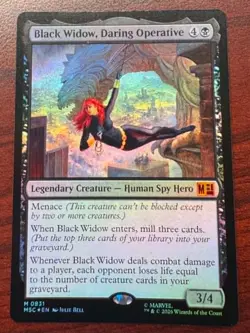 🌈 Black Widow, Daring Operative - FOIL - MTG Marvel Super Heroes - NM - Image 1