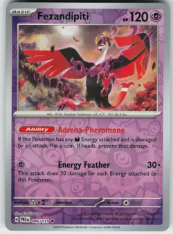 Pokemon Fezandipiti 045/131 SV: Prismatic Evolutions NM Reverse Holo card - Image 1