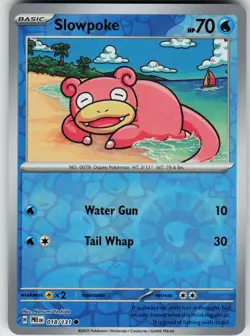 Pokemon Slowpoke 018/131 SV: Prismatic Evolutions NM Reverse Holo card - Image 1