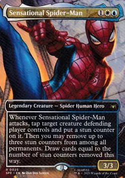 Sensational Spider-Man 0025 Rare Borderless - Marvel's Spider-Man - MTG NM - Image 1