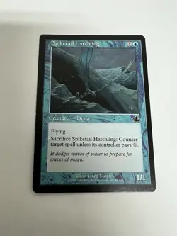 Magic the Gathering Spiketail Hatchling Card Blue Common - Image 1