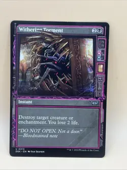 Withering Torment (Showcase) NM Mtg Duskmourn: House of Horror (DSK) MTG - Image 1