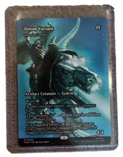 MTG Marvel Super Heroes DOOM Variant Roaming Throne Borderless Mythic #99 NM - Image 1