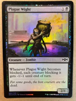 MTG 1x FOIL Plague Wight Ravnica Allegiance Pauper Magic the Gathering x1 NM - Image 1