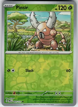 Pokemon Pinsir 003/131 SV: Prismatic Evolutions NM Reverse Holo card - Image 1