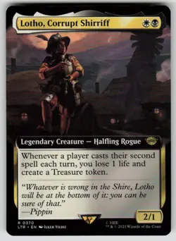 Lotho, Corrupt Shirriff (Extended Art) The Lord of the Rings 370 MTG NM - Image 1