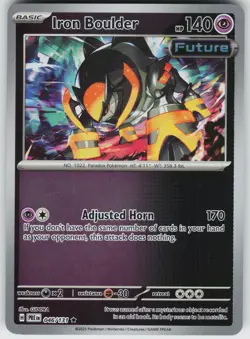 Pokemon Iron Boulder 046/131 SV: Prismatic Evolutions NM Reverse Holo card - Image 1