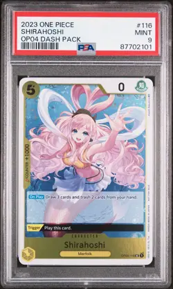 SHIRAHOSHI 116 ONE PIECE KINGDOMS OF INTRIGUE DASH PACK ONE PIECE PSA 9 - Image 1