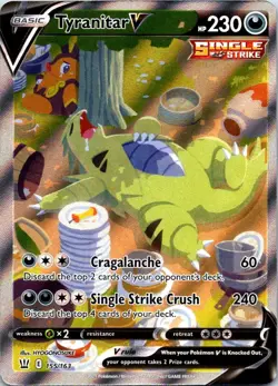 Tyranitar V (Alternate Full Art) Ultra Rare SWSH05: Battle Styles 155/163 MP - Image 1