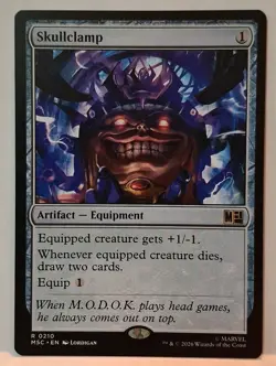 MTG Skullclamp x1 Commander Marvel Super Heroes Regular NM/PFresh! - Image 1