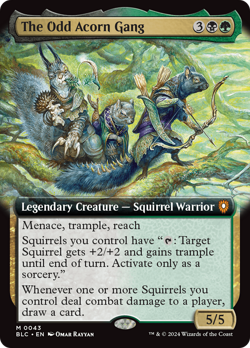 The Odd Acorn Gang (Extended Art) [Bloomburrow Commander] Foil Near Mint - Image 1