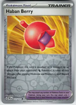 Pokemon Haban Berry 111/131 SV: Prismatic Evolutions NM Reverse Holo card - Image 1