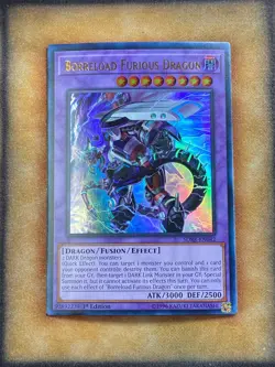 Yugioh Borreload Furious Dragon SDRR-EN042 Ultra Rare 1st Ed NM - Image 1