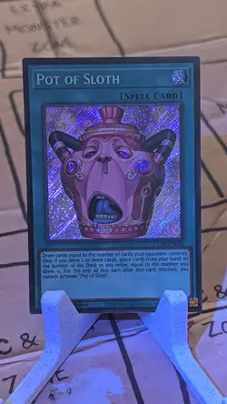 Yu-Gi-Oh! Pot of Sloth #CORI-EN061 Chaos Origins 1st Ed [Secret Holo] - Image 1