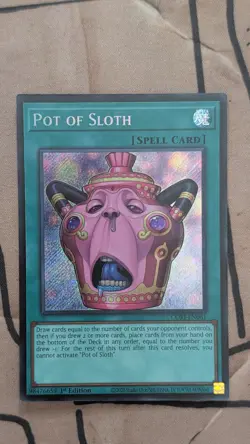 Yu-Gi-Oh! Pot of Sloth #CORI-EN061 Chaos Origins 1st Ed [Secret Holo] - Image 2