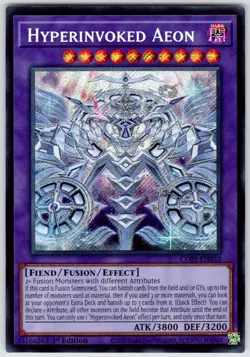 Hyperinvoked Aeon CORI-EN033 Secret Rare Chaos Origins Yu-Gi-Oh 1st Edition NM - Image 1