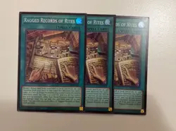 3X Ragged Records of Rites Yugioh Super Rare CORI-EN062 - Image 1