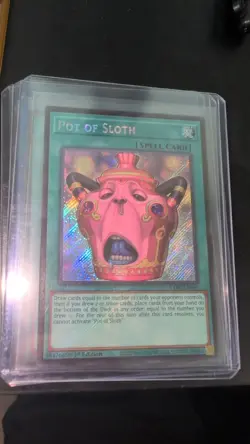 Yugioh! 1x Pot of Sloth CORI-EN061 Secret Rare 1st Ed NM - Image 1