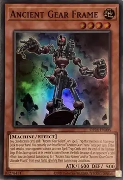 1x Yu-Gi-Oh! Ancient Gear Frame - OP26-EN005 - Super Rare - NM - Image 1