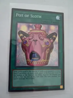 Pot of Sloth CORI-EN061 Yugioh Chaos Origins 1st Edition Secret Rare - Image 1