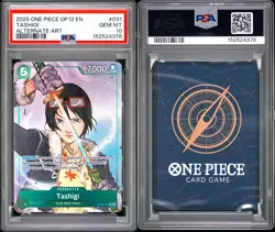 One Piece CCG Tashigi OP12-031 Alt Art Foil EN PSA 10 Legacy Master 2025 - Image 3
