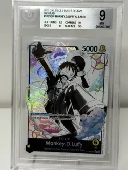 One Piece CCG Monkey.D.Luffy Black & White Alternate Art ST29-001 BGS 9 - Image 1