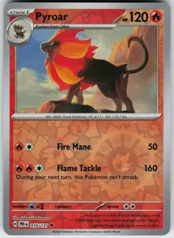Pokemon Pyroar 016/131 SV: Prismatic Evolutions NM Reverse Holo card - Image 1