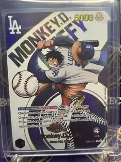 LA Dodgers Monkey.D.Luffy EB02 Leader✨One Piece Mint Proxy Foil Card✨ - Image 1