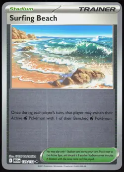Mega Evolution Surfing Beach 129/132 Uncommon Pokemon Reverse Holo NM/M - Image 1