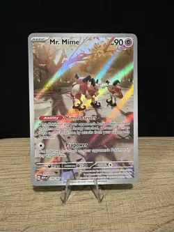 Pokemon TCG Mr. Mime 179/165 Scarlet & Violet 151 Illustration Rare Full Art - Image 1