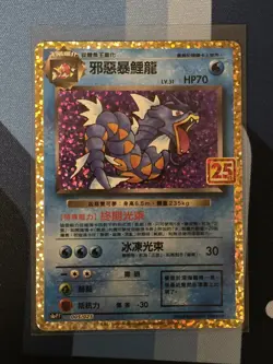 Pokemon Dark Gyarados Holo Promo Card 005/025 Chinese 25th Anniversary - Image 1