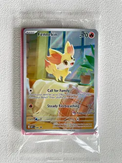 Pokemon TCG Chaos Rising ETB Fennekin 080 Pokemon Center Stamped Promo Sealed - Image 1