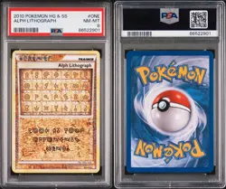 PSA 8 Alph Lithograph #ONE Heartgold & Soulsilver Non-Holo 2010 Pokemon Card - Image 3