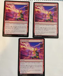 x3 MTG, Electro's Bolt 77 Marvel's Spider-Man Regular - Image 1