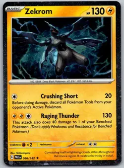 Zekrom (Cosmos Holo) 066/182 Rare Miscellaneous Cards & Products Pokemon NM - Image 1