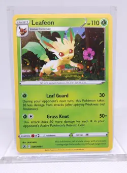 Pokemon Leafeon SWSH191 Sword & Shield Black Star Promo Cosmos Holo - Image 1