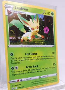 Pokemon Leafeon SWSH191 Sword & Shield Black Star Promo Cosmos Holo - Image 2