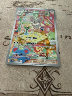 Pokemon TCG Cinccino 183/162 SV05 Temporal Forces Illustration Rare Holo EN LP - Image 2