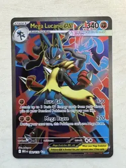 Pokemon TCG Mega Lucario Ex 160/132 Mega Evolution Ultra Rare NM - Image 1