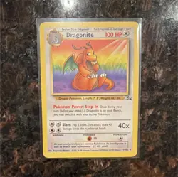 Pokemon Dragonite Fossil 19/62 Regular Rare 100 HP Wizards of the Coast Card - Image 1