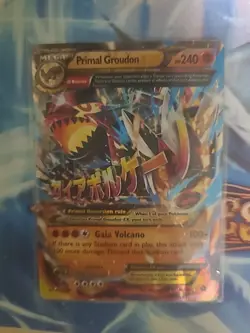 Pokemon Primal Groudon Mega EX Ultra Rare Full Art Holo XY Primal Clash 86/160 - Image 3