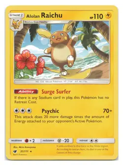 Alolan Raichu #31/111 SM - Crimson Invasion Pokemon tcg - Image 1