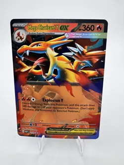 Pokemon Mega Charizard Y ex 030 Mega Evolution Holo Black Star Promo NM FREE SH; - Image 1